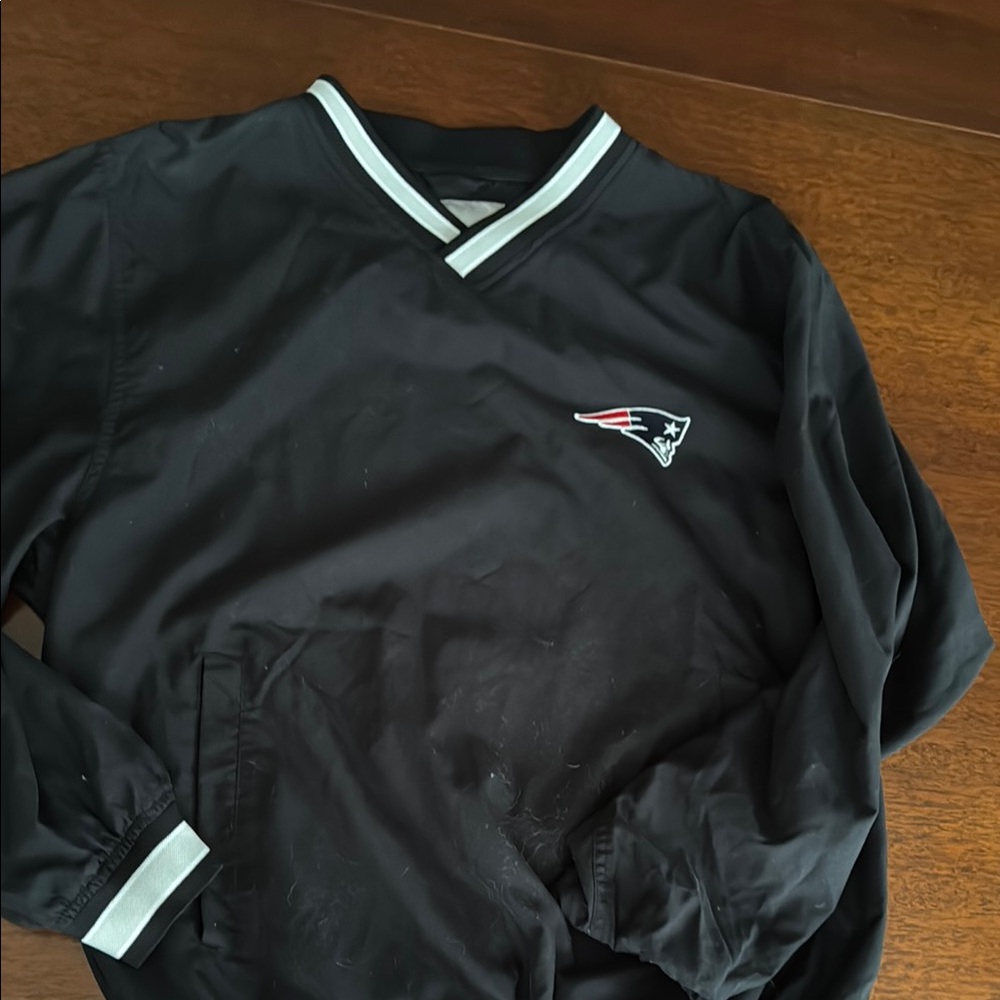Reebok Black Patriots pullover windbreaker